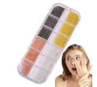 Cuentas para uñas | Accesorios para dijes de uñas - Tamaños mixtos 3D de cuentas de caviar doradas y plateadas, remaches, joyería para mujeres y niñas, suministros de manicura, manualidades y