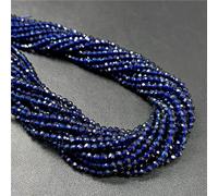 Cuentas pequeñas de piedra natural facetadas 2 mm, 3 y 4, redondas, amatista, ágata, cuarzo, lapislázuli, for hacer joyas, pulseras rubíes, aproximadamente 80 unidades(Sapphire,2mm about 170pcs)