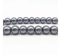 Cuentas redondas de 4, 6, 8 y 10 mm, perlas de vidrio sueltas, espaciadoras para hacer joyas, accesorios para pulseras hechas a mano, 10-8 mm (30 unidades)