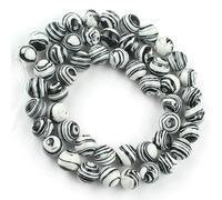 Cuentas redondas de ónix, obsidiana y labradorita volcánica negra natural para hacer joyas de hombre, pulseras DIY para amantes de la malaquita, 12 mm, 30 unidades