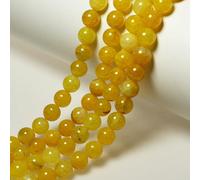 Cuentas Redondas de Piedra Ágata Dragón Amarilla Natural de 8mm Piedras Preciosas Redondas Sueltas para La Fabricación de Pulsera collar y joyas