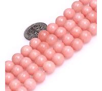 Cuentas redondas de piedra natural de 8 mm de color rodocrosita, jade, para hacer joyas, hilo de 15 pulgadas, cuentas, piedras semipreciosas, accesorios de manualidades hechas a mano (869, lz)