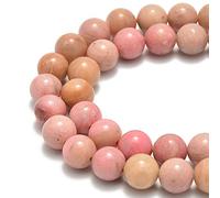 Cuentas redondas de piedras preciosas naturales, 36 unidades de 10 mm, espaciadoras sueltas for joyería, 15,5", 1 tira (Riosita, 10 mm, 36 cuentas)(Red Rhodochrosite Rhodonite,6mm 60Beads)