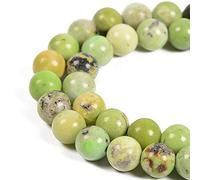 Cuentas redondas de piedras preciosas naturales, 36 unidades de 10 mm, espaciadoras sueltas for joyería, 15,5", 1 tira (Riosita, 10 mm, 36 cuentas)(Australian Jade,4mm 90Beads)
