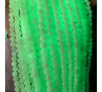 Cuentas redondas luminosas de piedra natural de 6/8/10/12 mm que brillan en la oscuridad para la creación de joyas, pulseras DIY, joyería de yoga para mujer - verde oscuro - 10 mm, 36 unidades