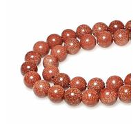 Cuentas redondas sueltas de arena dorada natural AAA para hacer joyas (6 mm)