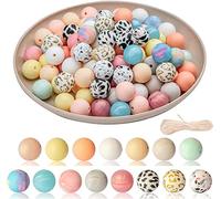 Cuentas Silicona 15 Mm para Joyas Brazaletes Maneras Bolsas Bolsas para Colegialas Cuentas Sueltas para Hacer Llavero