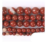 Cuentas sueltas redondas de turquesas azules de piedra natural lisa de 15 quot; Hilo 4 6 8 10 12 MM Tamaño de selección para la fabricación de joyas BTB2-Jaspe rojo, 4 mm 86 a 95 piezas