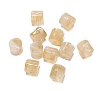 Cuentas Tubo 10 cuentas cilíndricas de imitación de piedra, espaciador suelto for pulseras, collares, suministros for hacer joyas, 11,5 x 12 mm(Yellow brown)