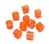 Cuentas Tubo 10 cuentas cilíndricas de imitación de piedra, espaciador suelto for pulseras, collares, suministros for hacer joyas, 11,5 x 12 mm(Orange)