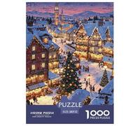 Cuento de Hadas Ciudad de Navidad Puzzles Imposible,desafío para Adultos Interesante Juego EduGatoivo 1000 Piezas Obra De Arte De Juego De para Adultos Y Niños Mayores De 12 Años 52x38cm/1000pcs