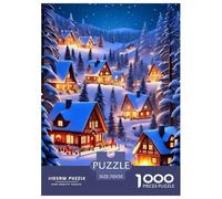 Cuento de Hadas Ciudad de Nieve Rompecabezas Imposible,desafío para Adultos Interesante Entretenimiento Creativo 1000 Piezas Obra De Arte De Juego De para Adultos Y Niños 70x50cm/1000pcs