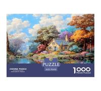 Cuento de Hadas Cottage Puzzle De 1000 Piezas, Moderno DIY,Entretenimiento Creativo para Adultos Y Niños Mayores De 12 Años Un Rompecabezas Desafiante - Decoración del Hogar 70x50cm/1000pcs