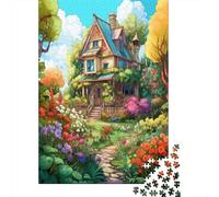 Cuento de Hadas Cottage Puzzles Imposible,desafío para Adultos Casa de Campo Mountain Village Juego Educativo 1000 Piezas Obra De Arte De Juego De para Adultos Y Niños 1000pcs (75x50cm)