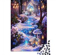 Cuento de Hadas de Invierno 1000 Piezas Cartón Resistente Rompecabezas Clásicos para Adultos Niños Imposible Difícil Desafío Descompresión Y Decoración De Paredes Idea De Regalo 52x38cm/1000pcs