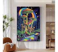 Cuento de hadas Diamond Painting Adultos Champiñón Diamond Painting Kit Completo,DIY 5D Manualidades Niños kit Punto de Cruz Cristal Pintura De Diamante Pintar por Numeros ,Home Decor 40x50cm 0M-1221