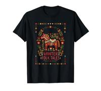 Cuentos Populares de Invierno Arte Tradicional Artesanal caprichoso Camiseta gráfica económica
