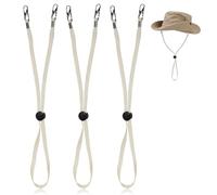 Cuerda A Prueba De Viento Para Sombrero, 3 Uds. Sombreros Cordón De Mentón Extraíble Cuerda A Prueba De Viento Clips De Correa De Sombrero Ajustable Cordón De Mentón De Sombrero Cuerdas(Amarillo)