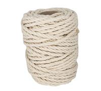 Cuerda Algodón Blanca 4MM. 100% Natural. Cordón Suave Fina Resistente, Fabricada en España para Atar Chorizo, Almacenaje en Cocina, Manualidades y Bricolaje. 25M.