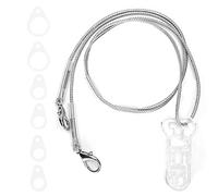 Cuerda Antipérdida para Audífonos, ANGGREK 1 Cuerda para Audífonos de Metal para Evitar la Pérdida de Audífonos Se Ajusta a un Clip en un Collar Delgado Y un Cordón de Seguridad