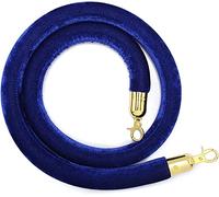 Cuerda azul para control de multitudes, cuerda de poste de cola de 100 cm con gancho duradero para eventos, fiestas y desfiles, cuerda resistente para colgar para una gestión eficaz de la línea