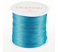 Cuerda de 1 mm x 100 m, cordón de nailon, disponible en 26 colores, fabricación de pulseras, otras manualidades (turquesa)