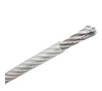 Cuerda de Acero inoxidable 0,4/0,5/0,6/0,8/1,0/1,2/1,5/2/2,5/3/4/5/6/8/10/12MM Cable de acero inoxidable 304 de diámetro con revestimiento de plástico de PVC transparente(50M 1.5to2.0MM 7X7)