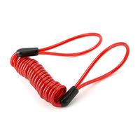 Cuerda de Alambre,1.2M Cuerda de Recordatorio de Recorrido de Resorte Antirrobo, Recordatorio de Resorte de Bloqueo de Disco de Motocicleta para Motos, Scooters, Quads y Bicicletas(Rojo)