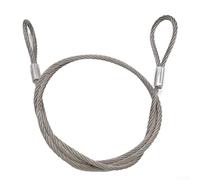 Cuerda de alambre, cable de acero de 1 m, opciones de 6 a 16 mm, compactación de manga de aluminio, antideslizante, para aparejos de gimnasio y uso marino (16 mm x 1 m)