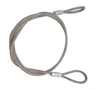 Cuerda de alambre, cable de acero de 1 m, opciones de 6 a 16 mm, compactación de manga de aluminio, antideslizante, para aparejos de gimnasio y uso marino (12 mm x 1 m)