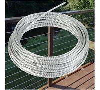 Cuerda de alambre Cuerda de alambre para aviones, Cable colgante de 3 mm de diámetro para colgar luces, Alambre para cercas, Barandillas de cables para exteriores, Tcable/80M/262.5Ft (65M/213.3F