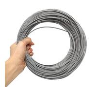 Cuerda de alambre de 3 mm, cable de cuerda de alambre de acero flexible plateado para plantas trepadoras de alambre de jardín, colgante de luz, barandillas de barandillas de bricolaje para exter
