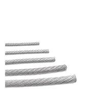 Cuerda de alambre de acero Cable de acero inoxidable 304 1,0-6,0 mm con revestimiento plástico transparente 5, m, 10, 50, y 100, utilizado for tendederos, etc(5M,3.0mm)