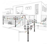 Cuerda de alambre de acero inoxidable de 15 m y 2 mm de diámetro con kit para colgar que incluye ganchos M5, hebillas de tornillo M5 y dedales M2 para colgar al aire libre y jardín