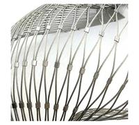 Cuerda de alambre de acero personalizable de 1,5 mm 2 mm, malla segura para barandillas y jardines, malla de metal flexible y segura para espacios al aire libre