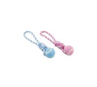 Cuerda de Algodón Bicolor Nayeco con Pelota de Tenis - Colores Surtidos | 1 Unidad