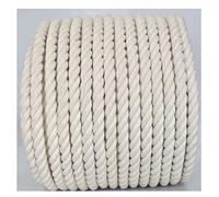 Cuerda de algodón Blanco Algodón Natural Hilo retorcido de 3 hebras Decoración del hogar, Tapices de macramé, Decoración de Plantas de macramé para Colgar en la Pared (Color : 16mm, Size : 20m)