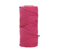 Cuerda de algodón con núcleo de 100 m - Cordón de algodón de 3 mm for tejer a mano, perfecto for tapices y tapices de automóviles(Rose Red)