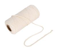 Cuerda de algodón de 100 m, hilo para macramé de un solo filamento, cordón suave de algodón 100% para colgadores de plantas DIY, decoración de bodas bohemias y accesorios hechos a
