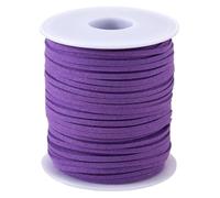 Cuerda de algodón gamuza sintética | Multicolor 3mm-45m 2.6mm-5m Fabricación de joyas: Pulsera Collar Ramo Cinta(Deep Purple,3mm-45M)