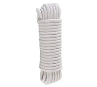 Cuerda de algodón suave de 10 metros, cordón de algodón grueso, cuerda suave multiusos de algodón trenzado, cuerdas de atar nudos para proyectos de manualidades, colgar cuerdas, color blanco