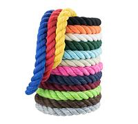 Cuerda de algodón trenzado de 3 hebras WCP, cuerda natural artesanal, cuerda de 0,64 cm, 1,27 cm, supersuave, por metros: 3 metros; 7,6 metros; 15,2 metros; 30,5 metros y bobinas completas