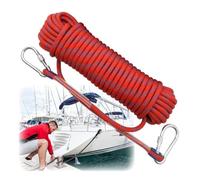 Cuerda de Amarre de 5-50 m de Longitud y 1/2" de diámetro, de Grado Marino, for Kayak, Canoa, pontón, Senderismo, espeleología, 2,5 toneladas/5511 LB(Red,L15m)