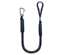 Cuerda de amarre de barco de 4 pies, línea de muelle de anclaje elástico con gancho de acero inoxidable, cuerda absorbente de golpes para barcos de madera, lanchas bajas, motos acuáticas y kayaks