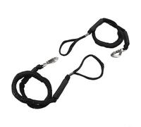 Cuerda de amarre elástica de 4 pies con revestimiento resistente industrial para lanchas a motor para kayaks, pontones, barcos pequeños, cuerda elástica para muelle marino (negro)