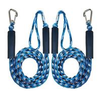 Cuerda de ancla, 1/2 Uds líneas de muelle cuerda de acoplamiento de choque accesorios de barco estirables cuerda de amarre for embarcaciones Jet Ski canoa Power,Multiusos(2pcs Blue Black)