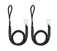 Cuerda de ancla, 1/2 Uds líneas de muelle cuerda de acoplamiento de choque accesorios de barco estirables cuerda de amarre for embarcaciones Jet Ski canoa Power,Multiusos(2pcs Black)