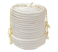Cuerda de Aparejo, 60 m, poliéster Blanco, Cuerda de arborista - Cuerda de tracción de Alta Resistencia de 20 mm para Camping, navegación, atraque, Rancho, construcción, Senderismo y Amarre
