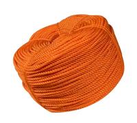 Cuerda de Aparejo Arbt Impermeable de 6 mm x 100 m (1/4") - Cuerda de Polipropileno Triple de Alta Resistencia para Uso marítimo, Amarre, navegación y proyectos de Bricolaje (Color Claro)