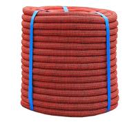 Cuerda de Aparejo, Cuerda Trenzada de poliéster Multiusos de 12 mm - 90 m (295 pies), Cuerda de Aparejo de 48 hebras para navegación, construcción, muelles, Senderismo y Acampada (roja) - CU